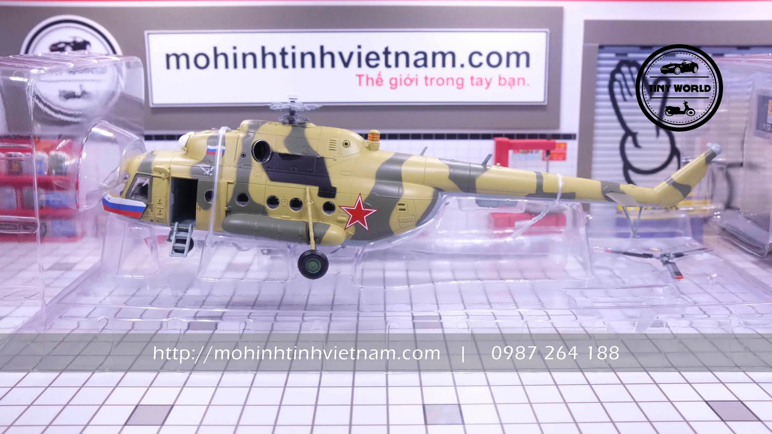 MÔ HÌNH MÁY BAY TRỰC THĂNG MI-17 HIP-H (XANH) 1:72 EASY MODEL