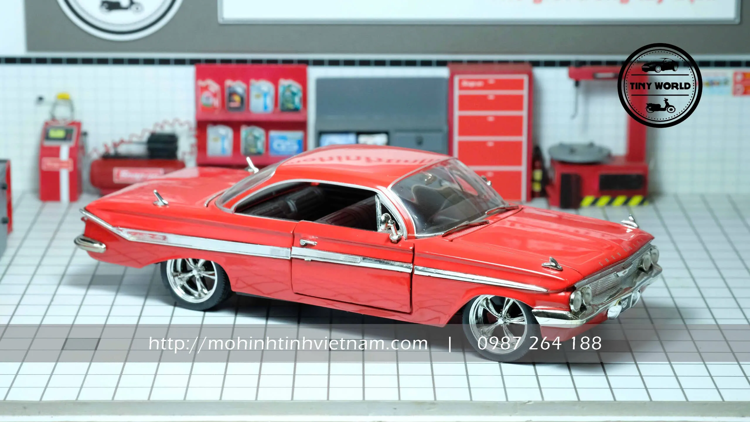 MÔ HÌNH Ô TÔ DOM'S CHEVROLET IMPALA (ĐỎ) 1:24 JADA