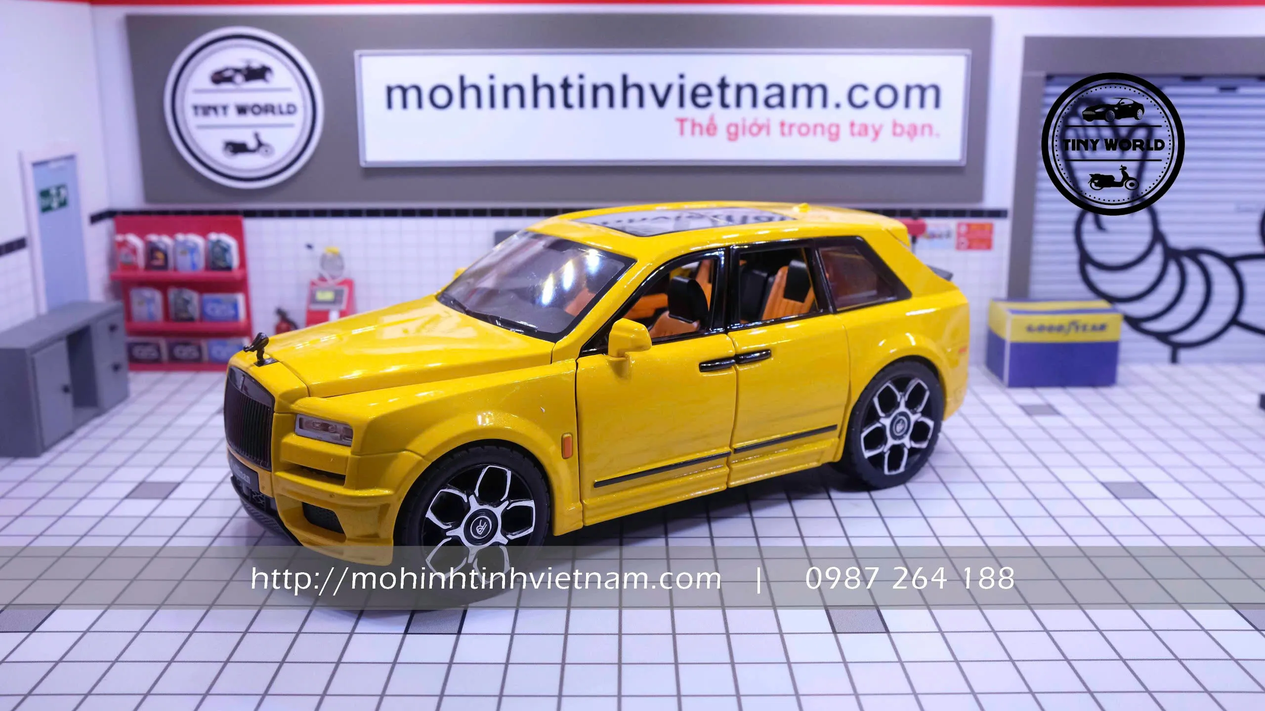 MÔ HÌNH Ô TÔ ROLLS-ROYCE CULLINAN (VÀNG) 1:20 XLG