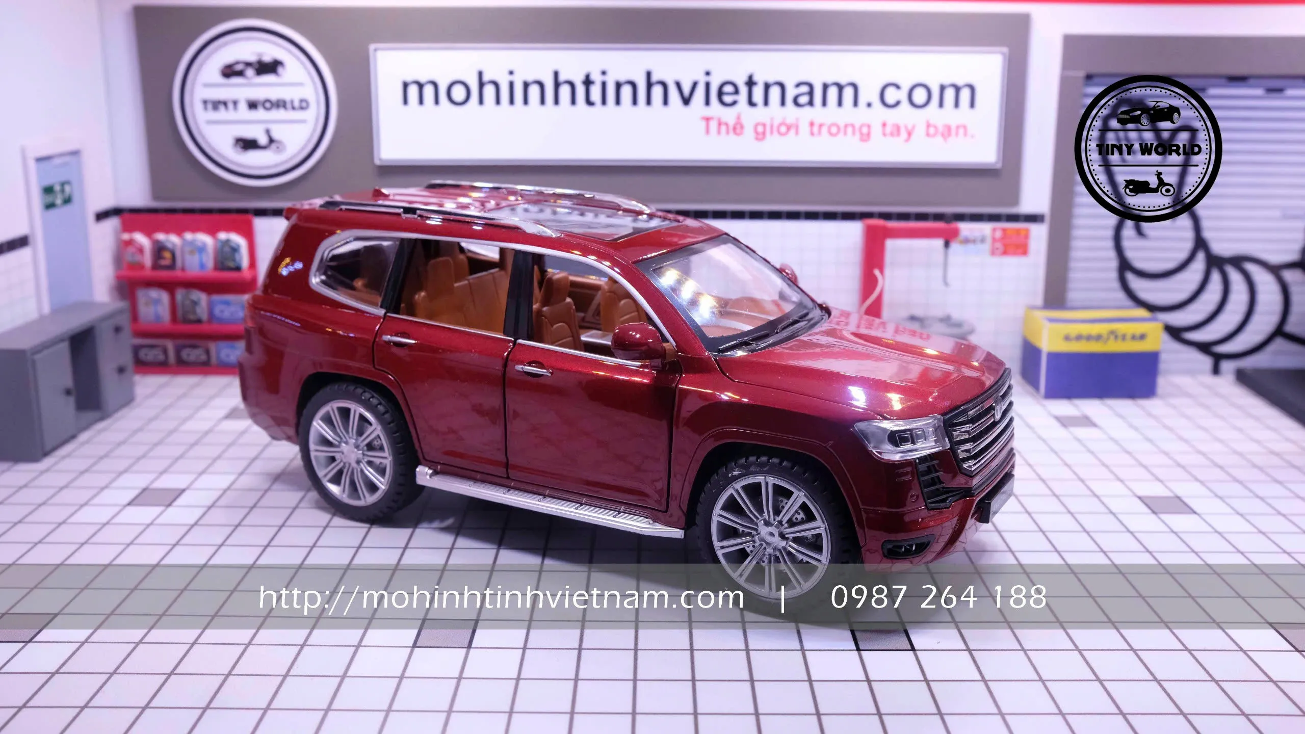 MÔ HÌNH Ô TÔ TOYOTA LAND CRUISER LC300 (ĐỎ) 1:24 JINLIFANG