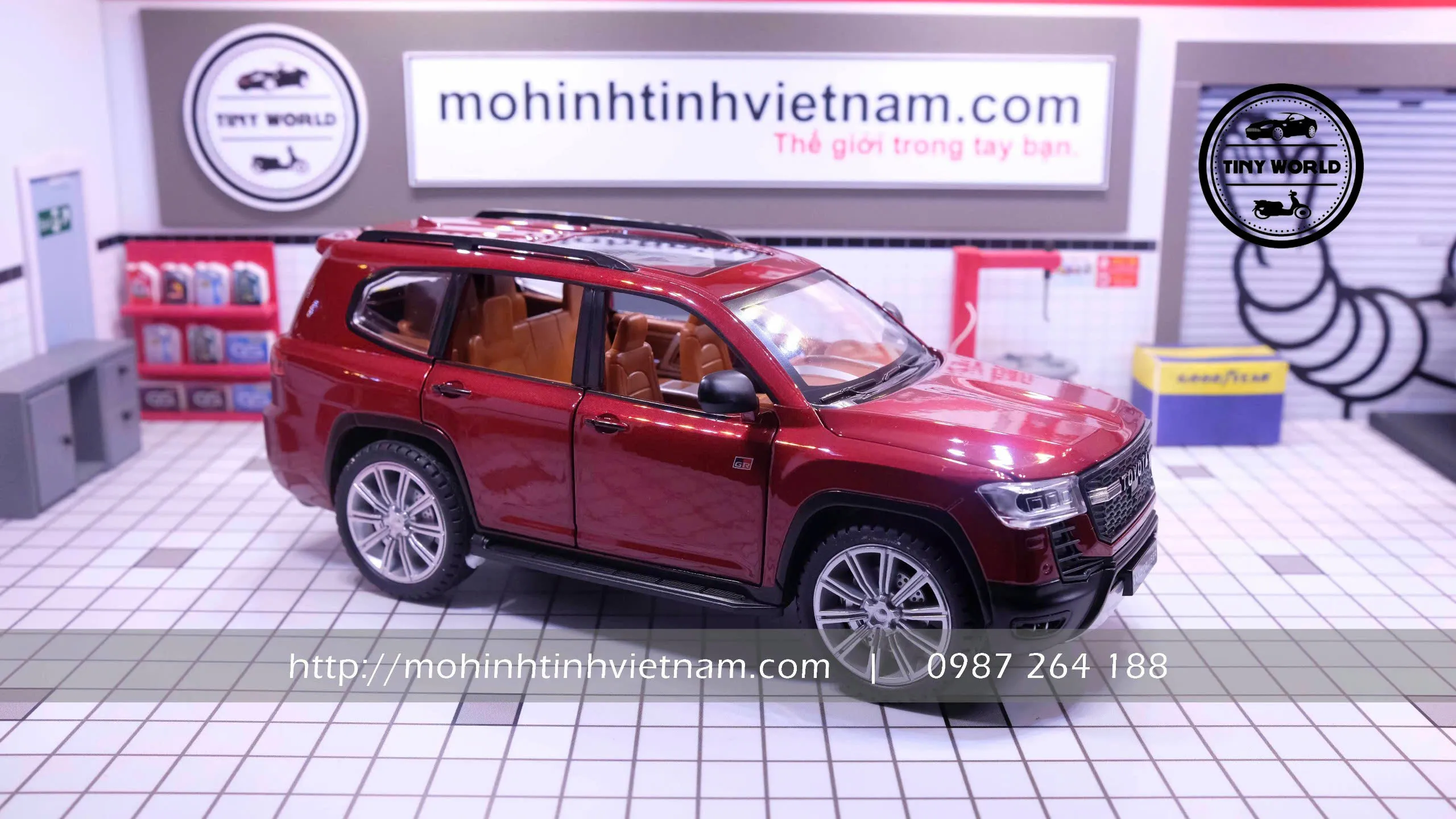 MÔ HÌNH Ô TÔ TOYOTA LAND CRUISER LC300 GR SPORT (ĐỎ) 1:24 CHEZI