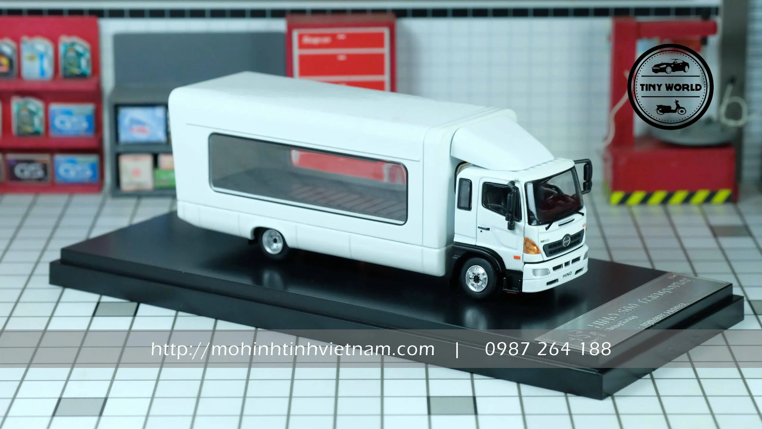 MÔ HÌNH Ô TÔ HINO RANGER 500 (TRẮNG) 1:64 UNIQUE MODEL