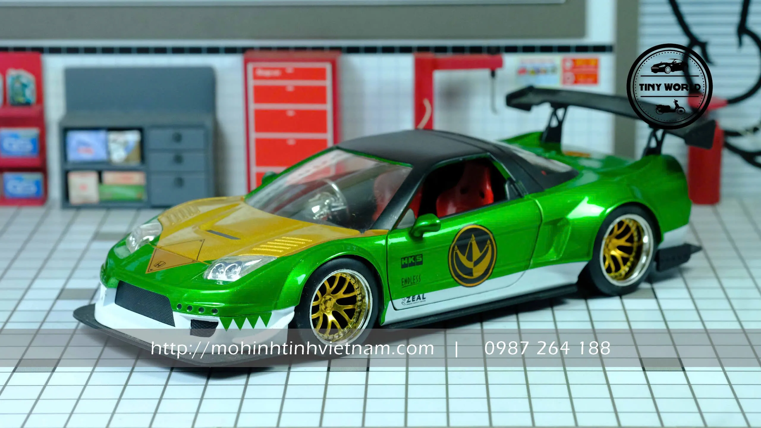 MÔ HÌNH Ô TÔ HONDA NSX 2002 (XANH) 1:24 JADA