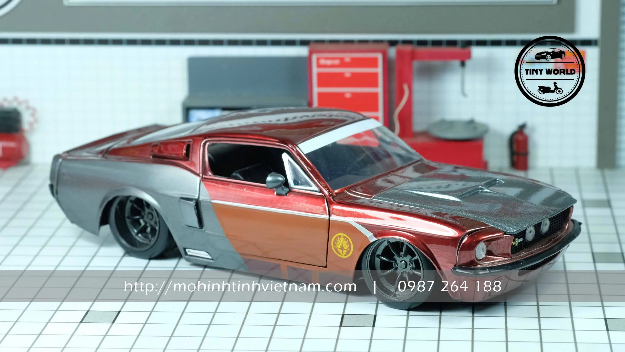 MÔ HÌNH Ô TÔ FORD SHELBY GT-500 1967 (ĐỎ) 1:24 JADA
