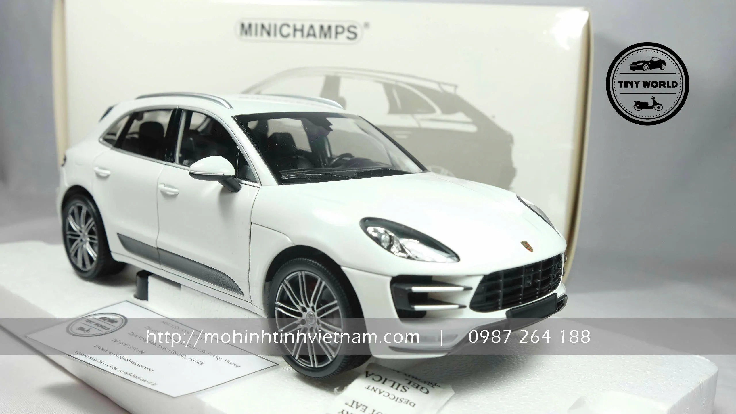MÔ HÌNH Ô TÔ PORSCHE MACAN TURBO (TRẮNG) 1:18 MINICHAMPS