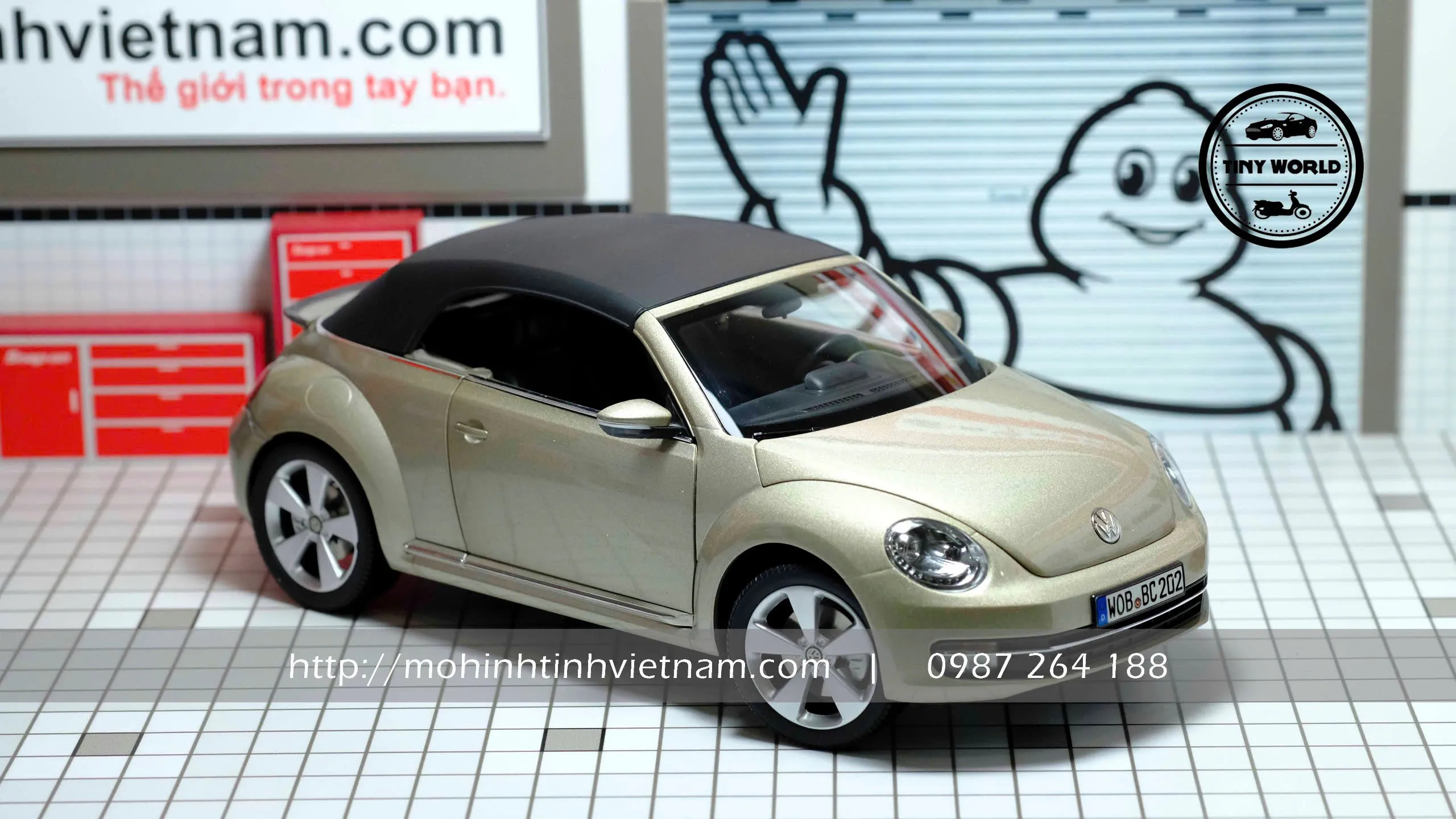 MÔ HÌNH Ô TÔ VOLKSWAGEN THE BEETLE COUPE (GOLD) 1:18 KYOSHO