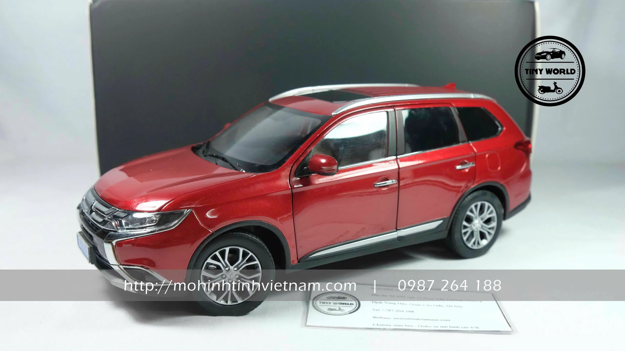MÔ HÌNH Ô TÔ MITSUBISHI OUTLANDER 2019 (ĐỎ) 1:18 PAUDI