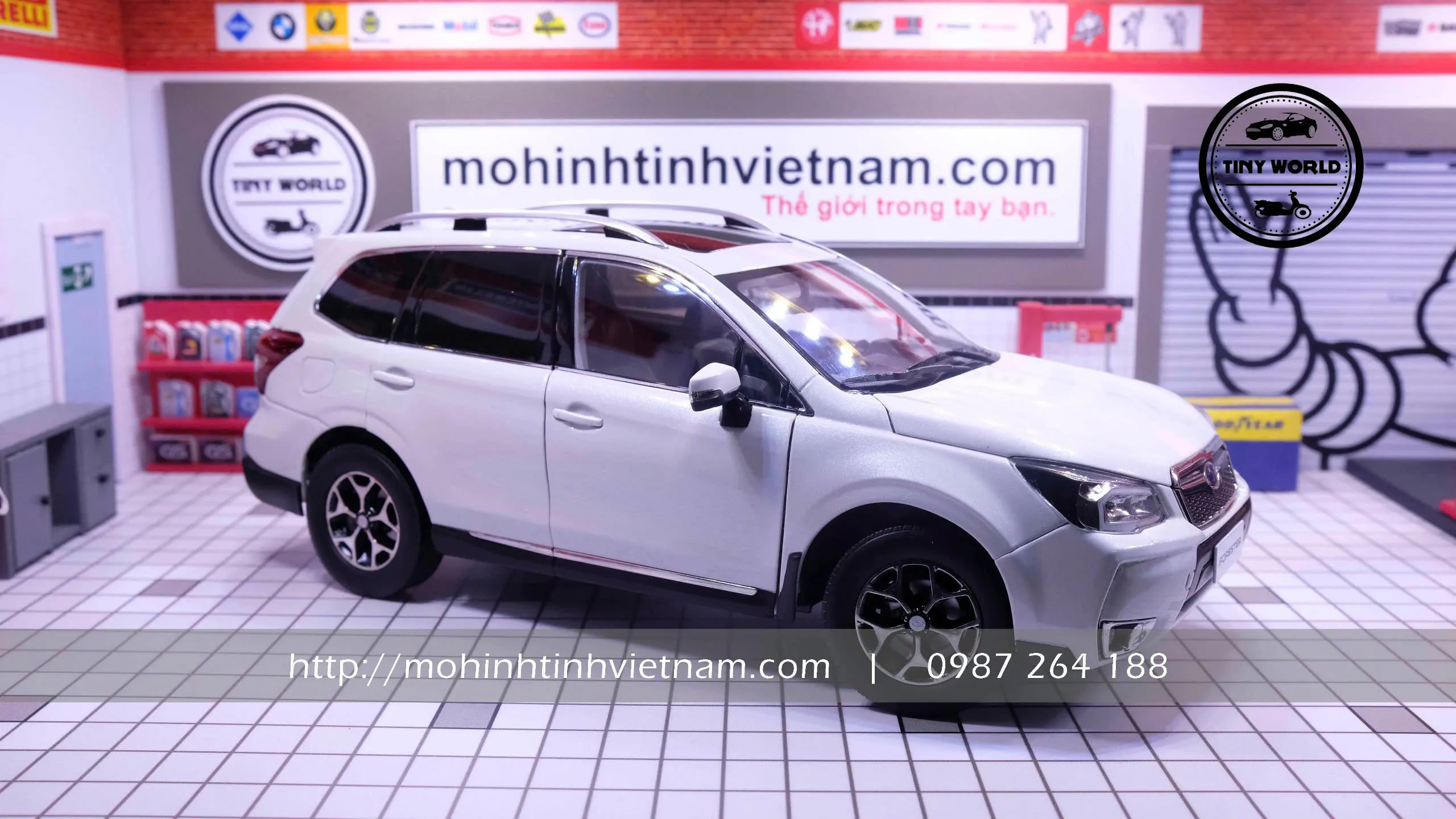 MÔ HÌNH Ô TÔ SUBARU FORESTER 2015 (TRẮNG) 1:18 PAUDI