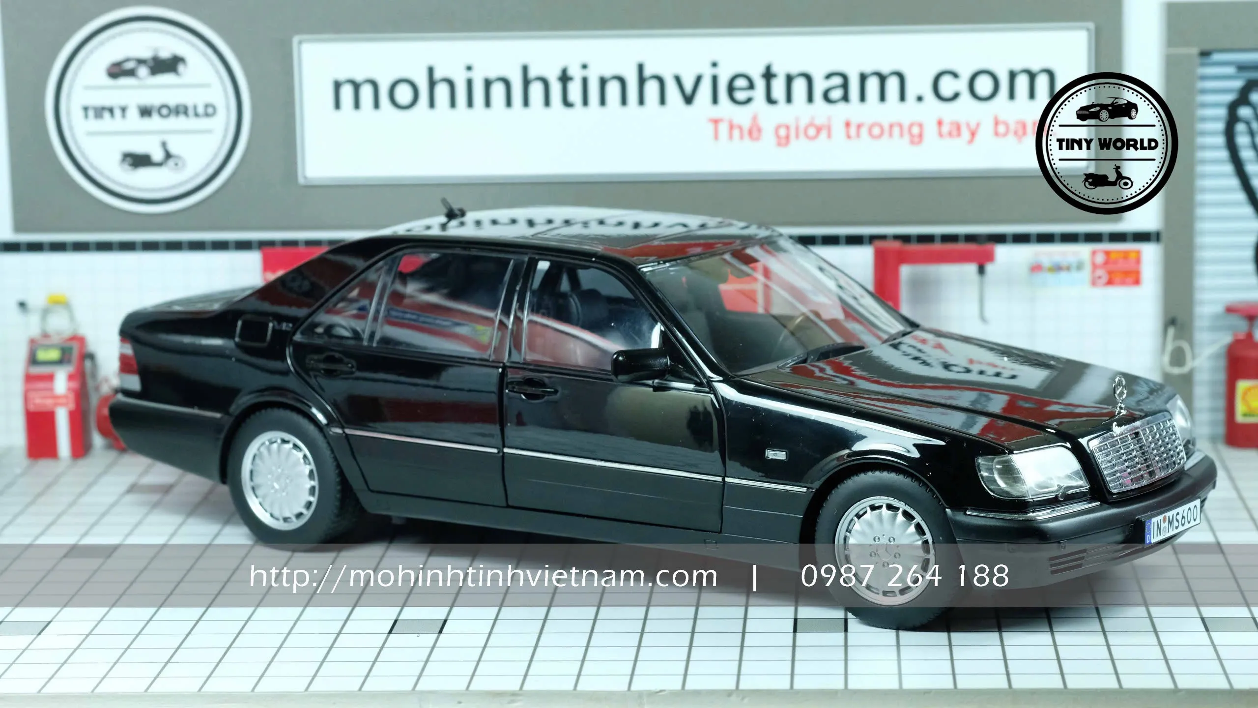 MÔ HÌNH Ô TÔ MERCEDES-BENZ S600 W140 (ĐEN) 1:18 MISSION MODEL