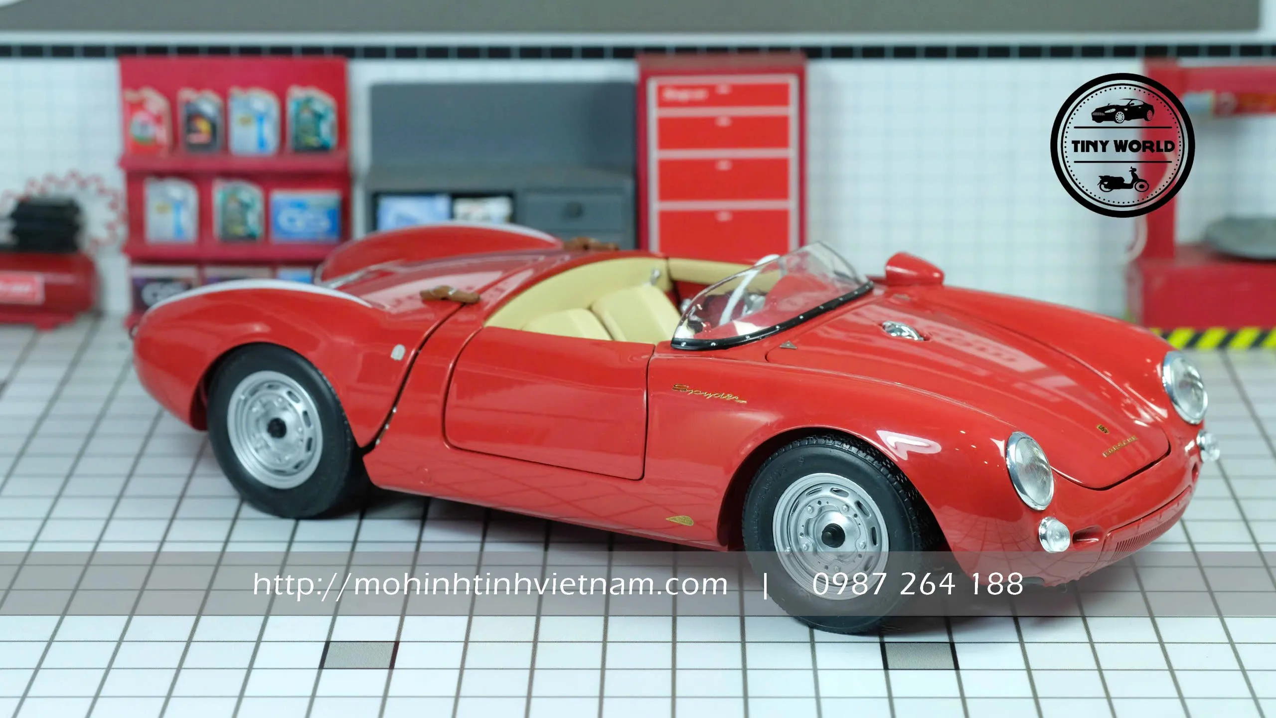MÔ HÌNH Ô TÔ PORSCHE 550 A SPYDER (ĐỎ) 1:18 SCHUCO