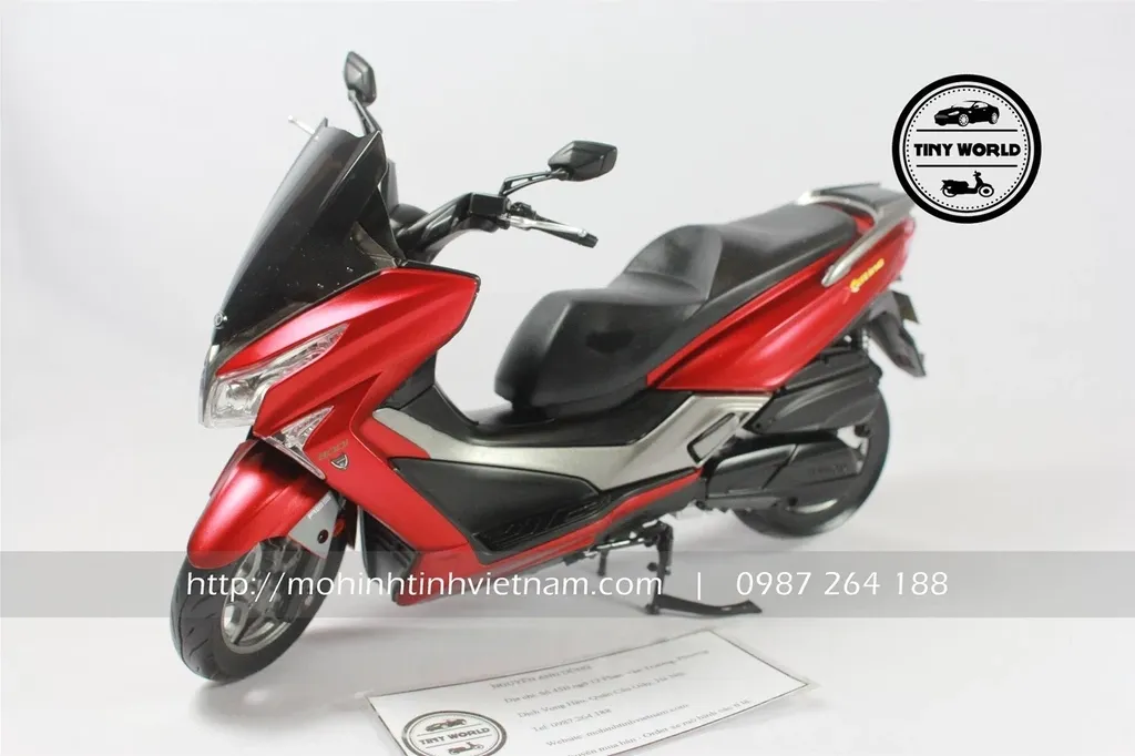 MÔ HÌNH XE MÁY KYMCO XCITING 300i (ĐỎ) 1:10 DEALER