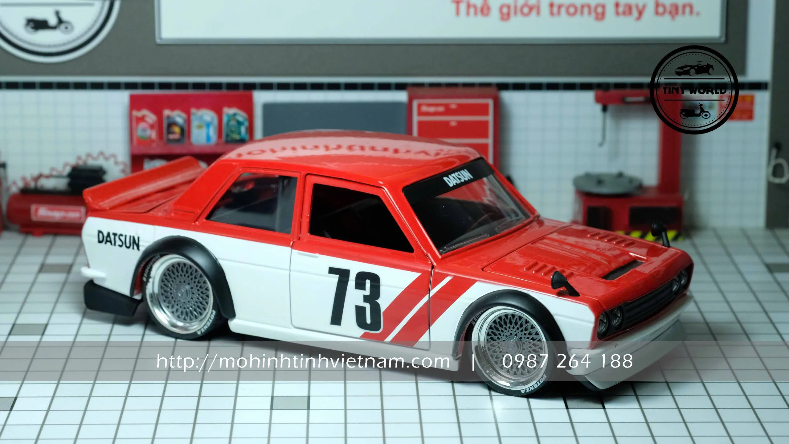 MÔ HÌNH Ô TÔ DATSU 510 1973 (ĐỎ) 1:24 JADA
