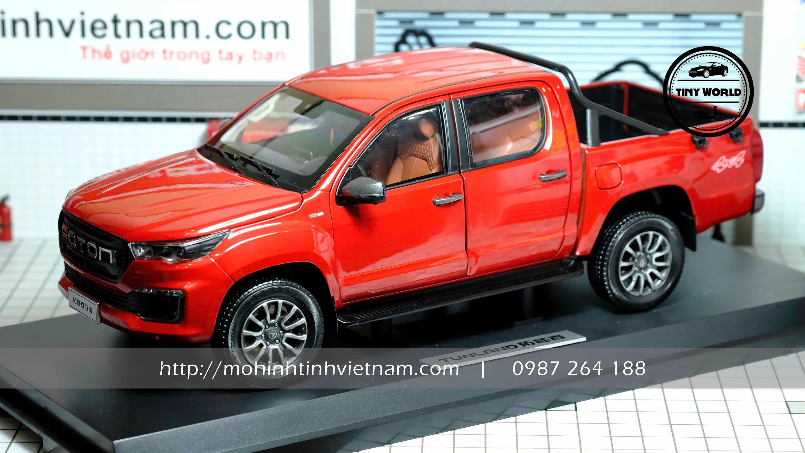 MÔ HÌNH Ô TÔ FOTON TUNLAND (ĐỎ) 1:18 DEALER
