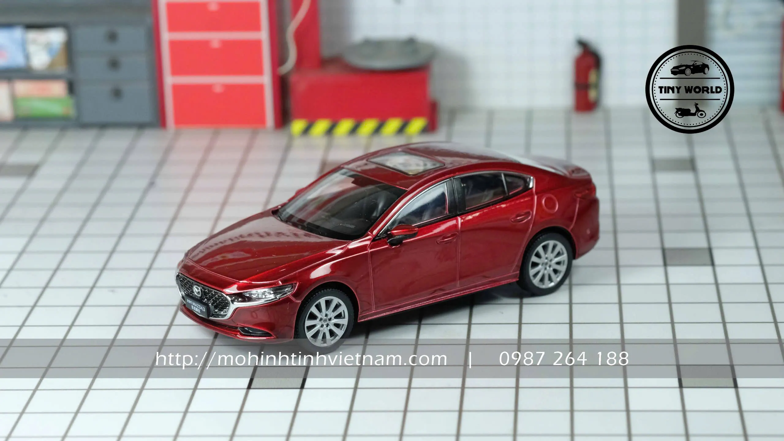 MÔ HÌNH Ô TÔ MAZDA 3 (ĐỎ) 1:43 DEALER