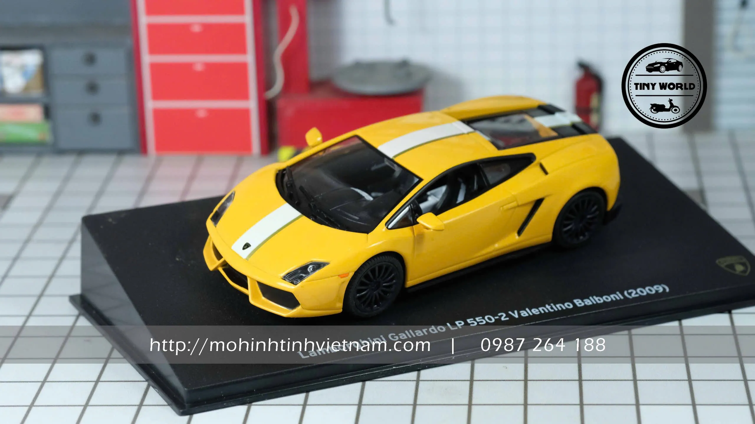 MÔ HÌNH Ô TÔ LAMBORGHINI GALLARDO LP 550-2 VALENTINO BALBONI 2009 (VÀNG) 1:43 IXO