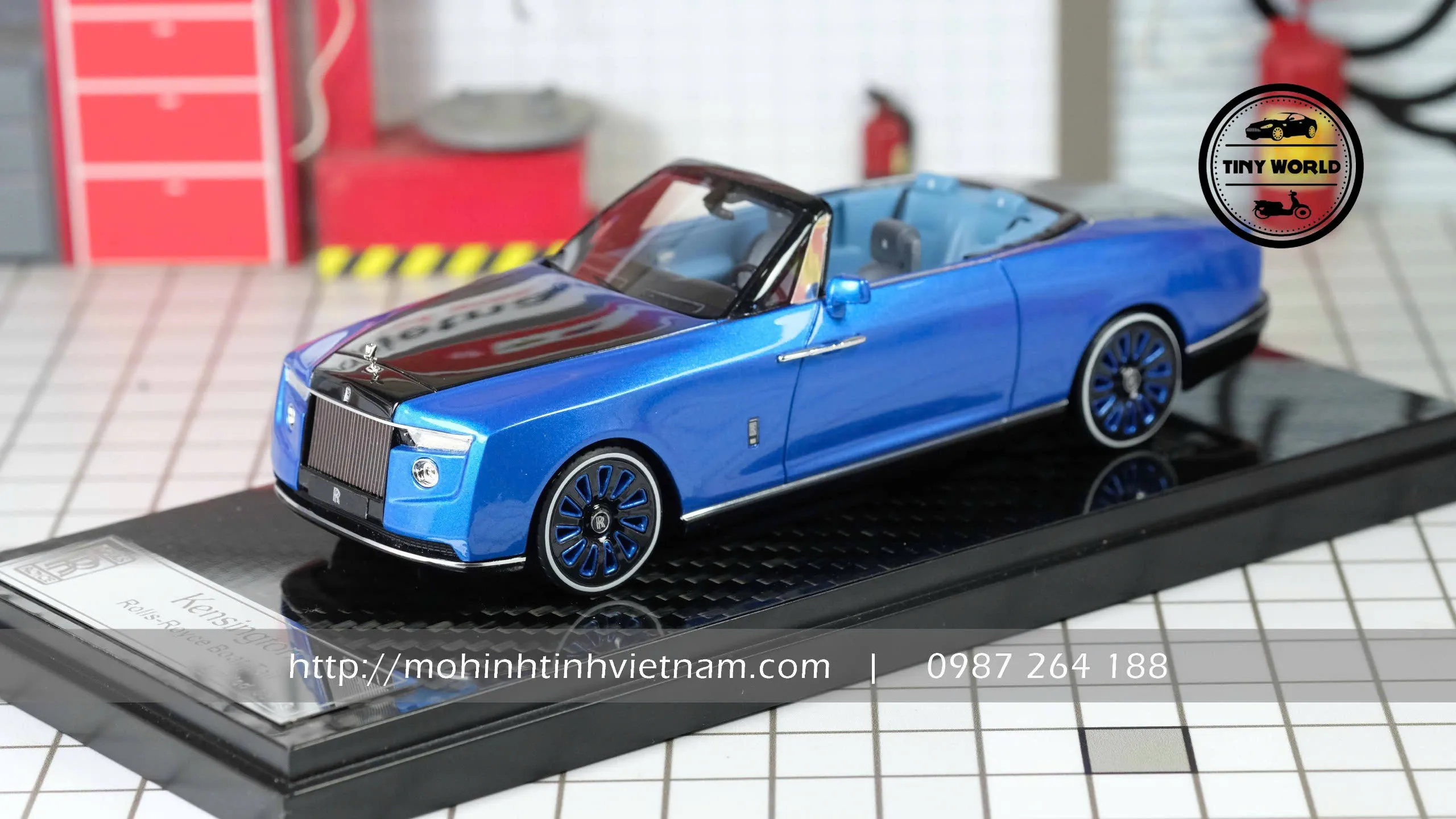MÔ HÌNH Ô TÔ ROLLS-ROYCE BOAT TAIL (XANH) 1:43 KENSINGTON