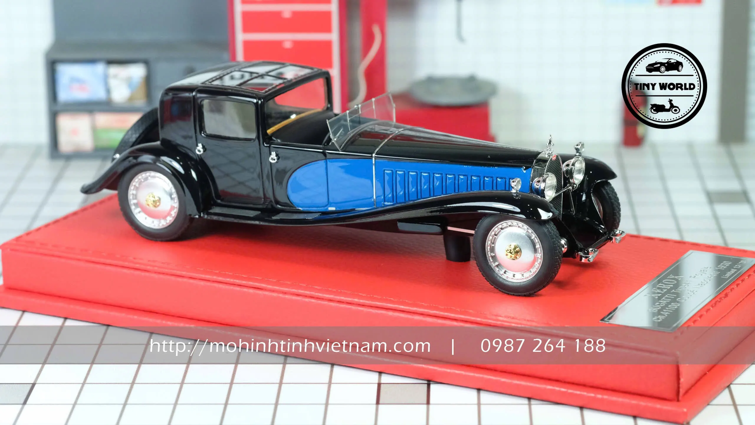 MÔ HÌNH Ô TÔ BUGATTI TYPE 41 ROYALE CH41100 COUPE NAPOLEON 1930 (XANH) 1:43 XEROX