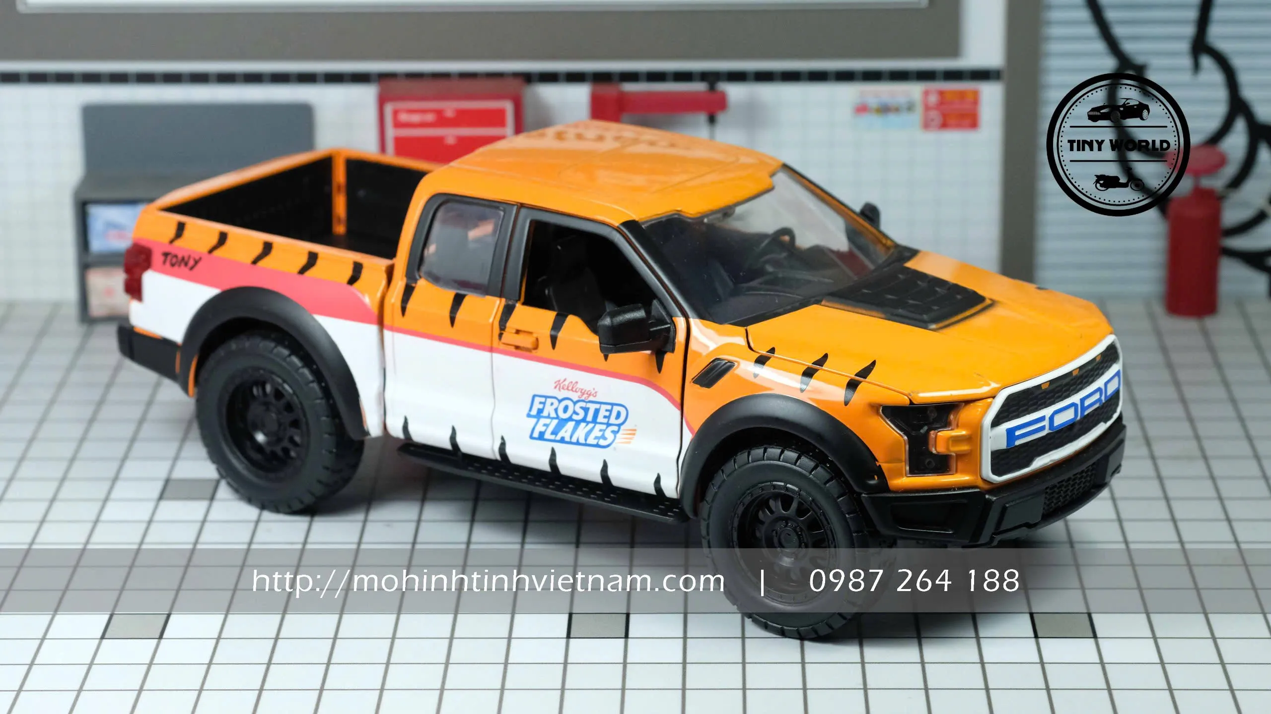 MÔ HÌNH Ô TÔ FORD F-150 RAPTOR 2017 (CAM) 1:24 JADA