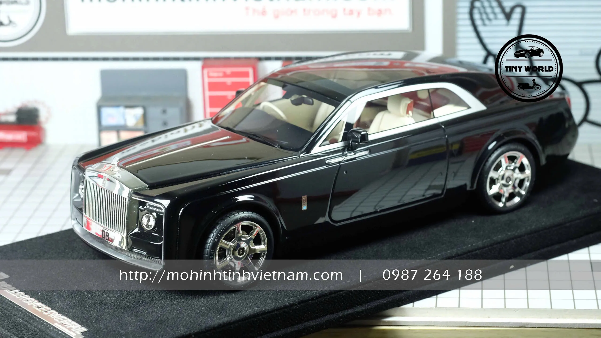 MÔ HÌNH Ô TÔ ROLLS-ROYCE SWEPTAIL (ĐEN) 1:18 IVY MODEL