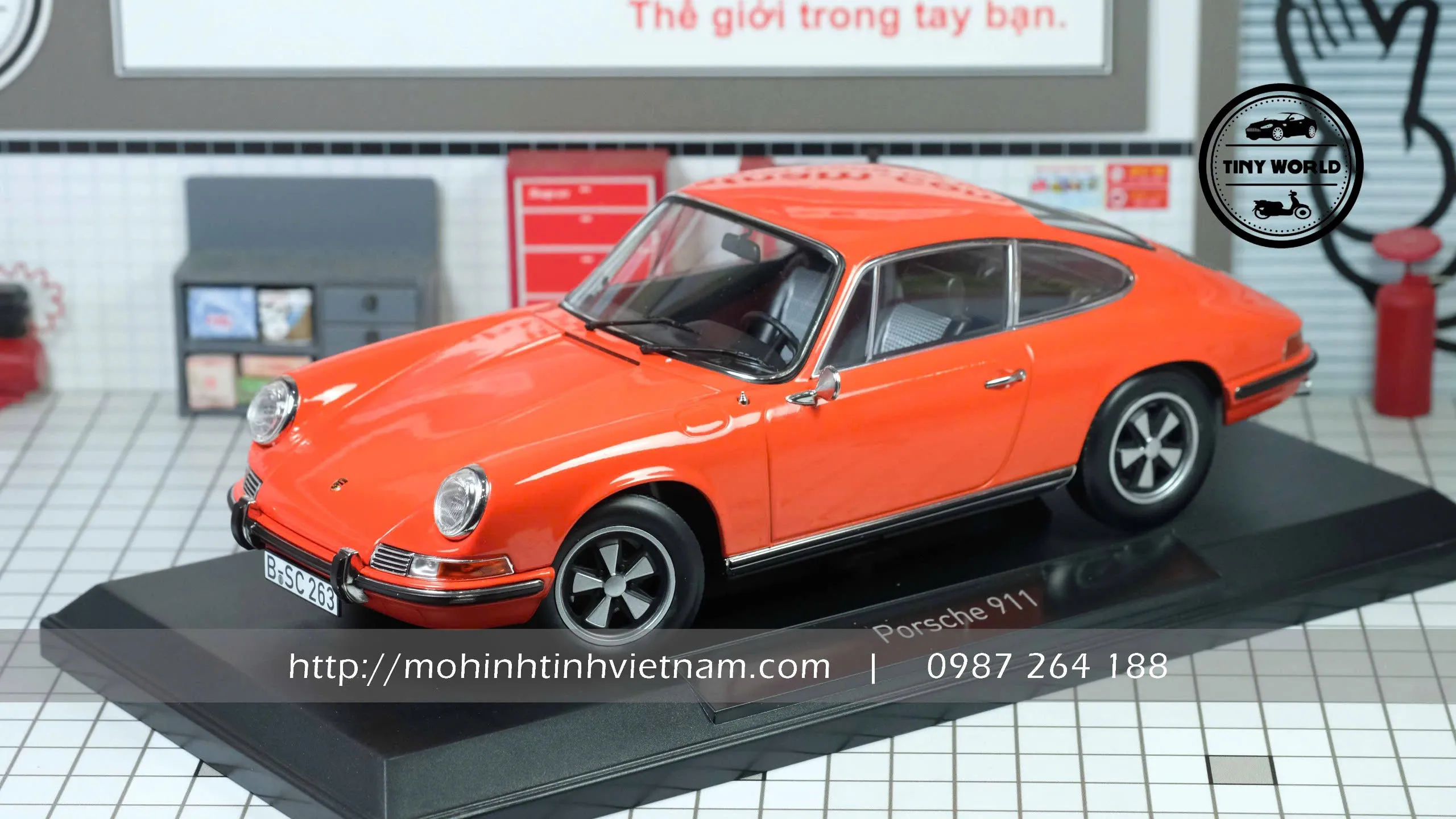 MÔ HÌNH Ô TÔ PORSCHE 911 E COUPE 1969 (CAM) 1:18 NOREV
