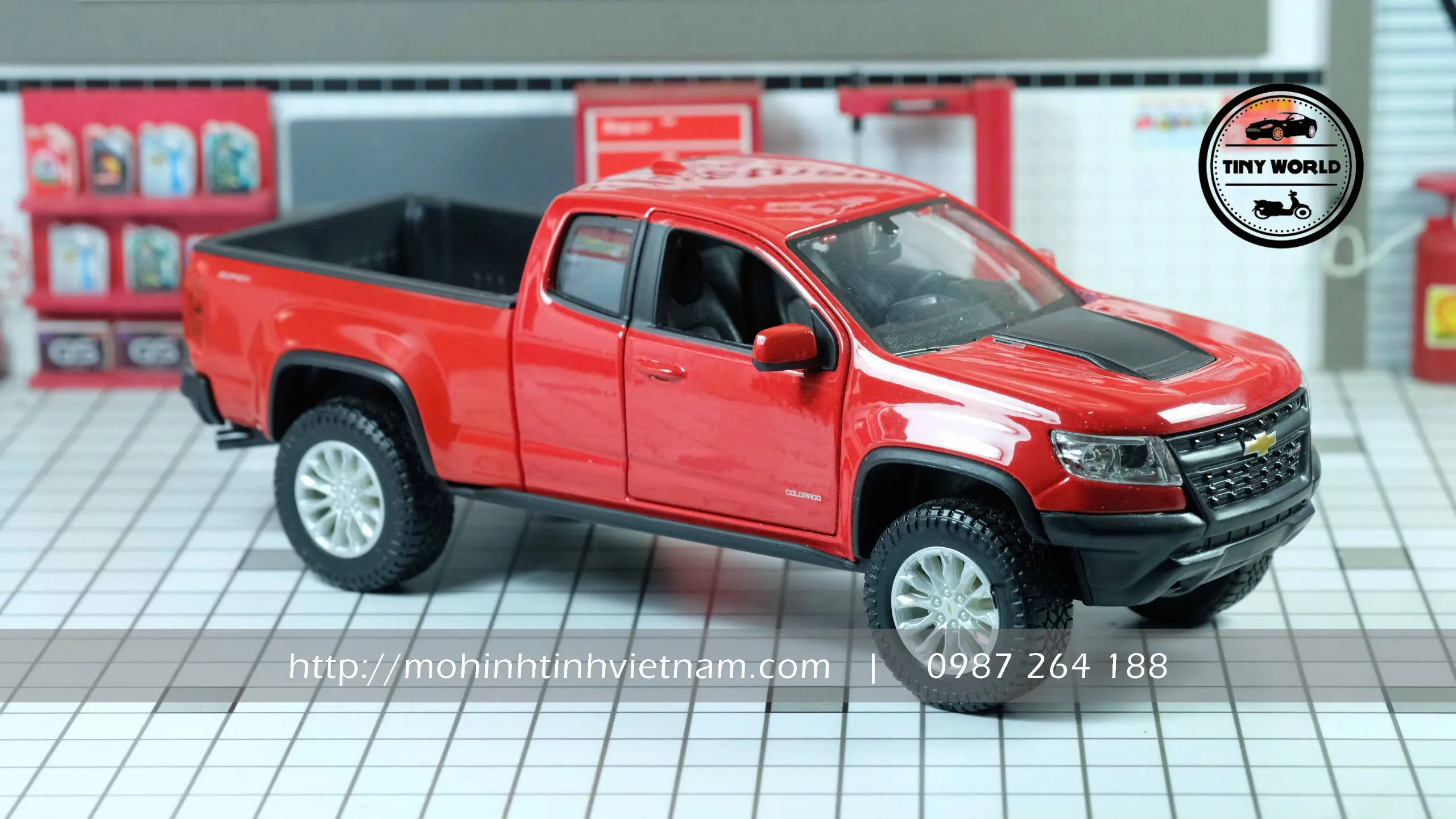 MÔ HÌNH Ô TÔ CHEVROLET COLORADO ZR2 2017 (ĐỎ) 1:27 MAISTO