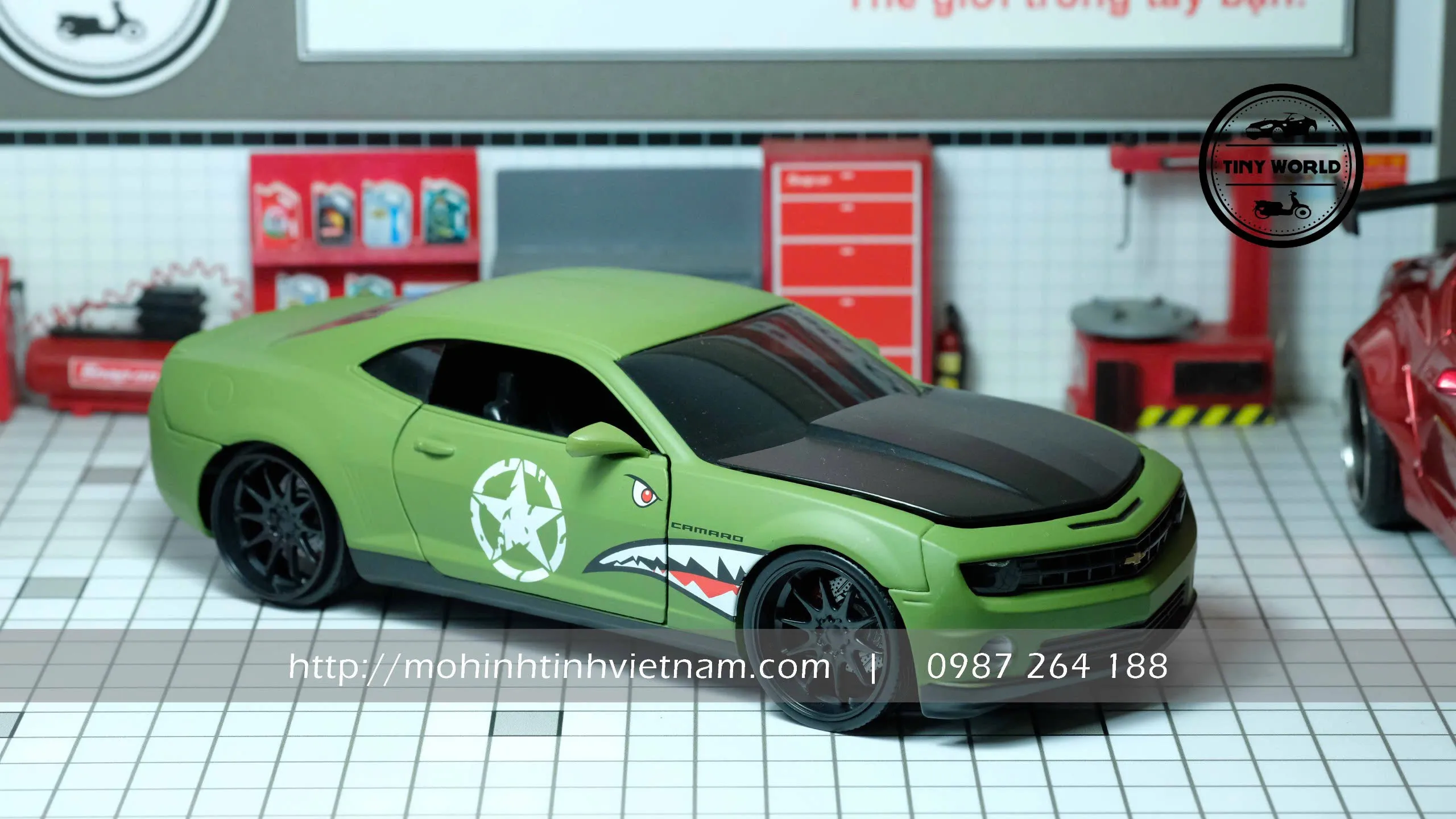 MÔ HÌNH Ô TÔ CHEVROLET CAMARO 2010 (XANH) 1:24 JADA