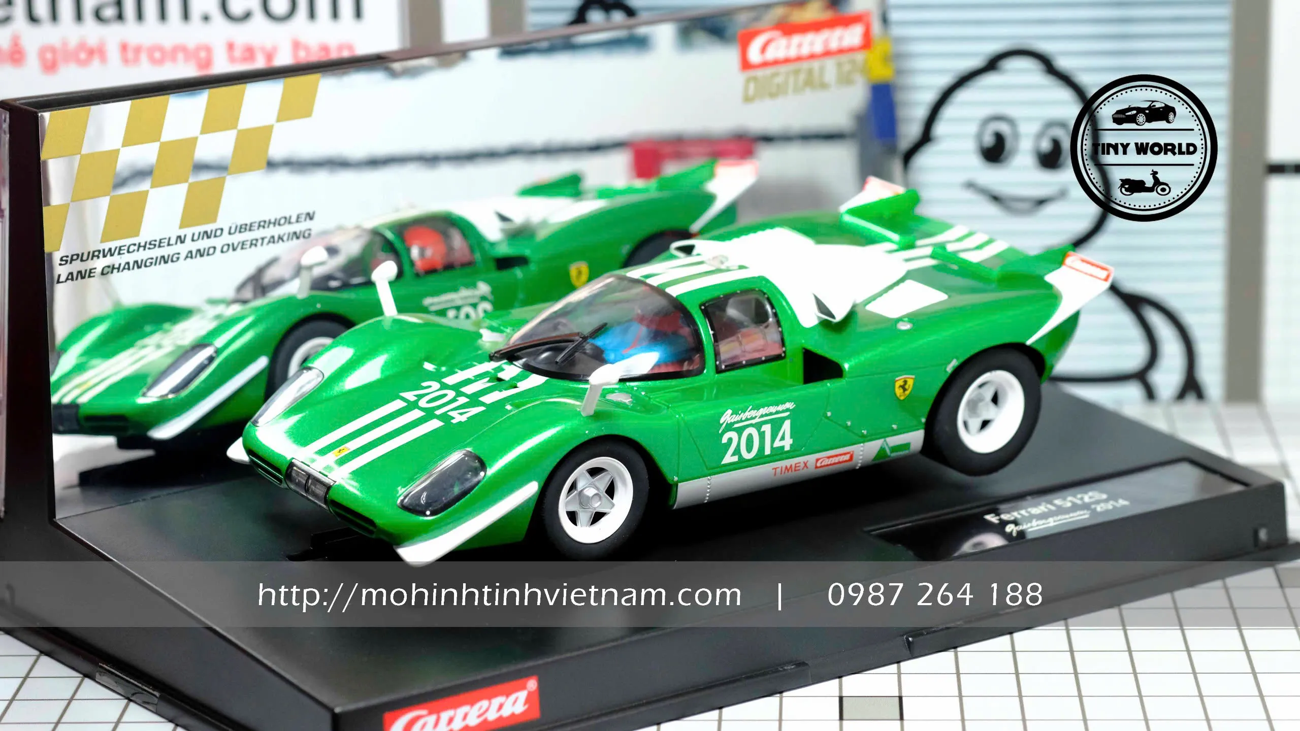 MÔ HÌNH Ô TÔ FERRARI 512S GAISBERGRENNEN 2014 (XANH) 1:24 CARRERA