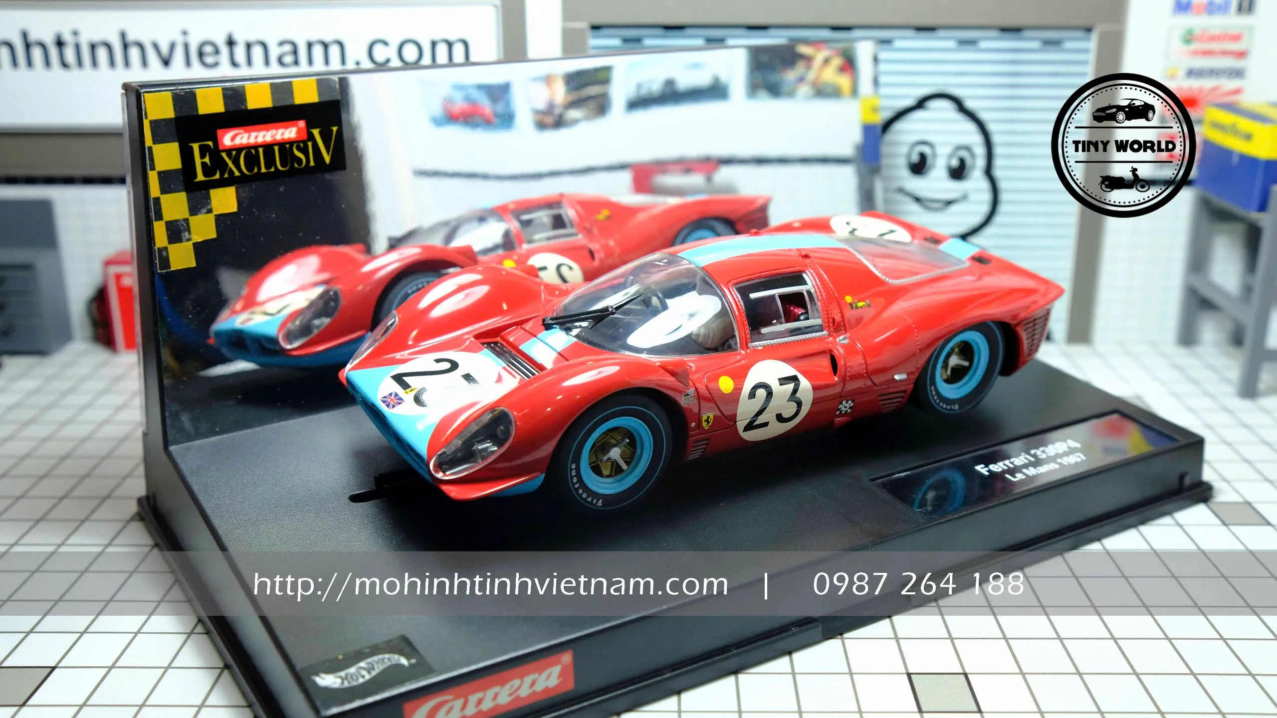 MÔ HÌNH Ô TÔ FERRARI 330P4 LE MANS 1967 (ĐỎ) 1:24 CARRERA