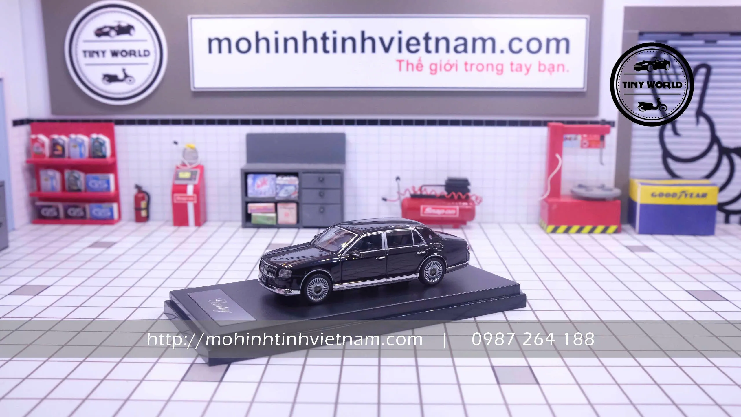MÔ HÌNH Ô TÔ TOYOTA CENTURY (ĐEN) 1:64 LCD