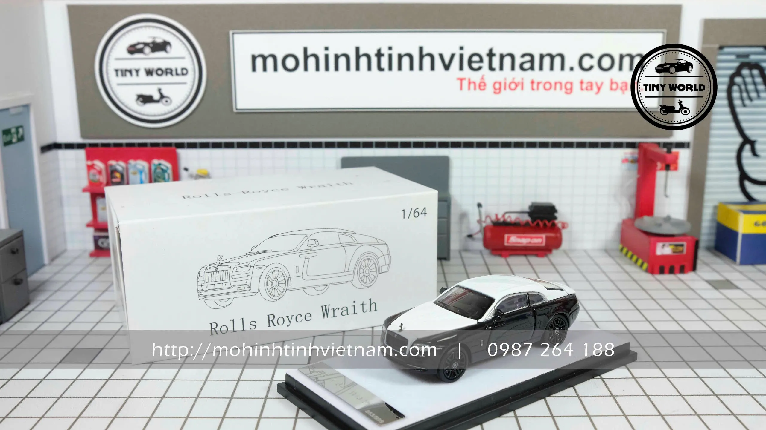 MÔ HÌNH Ô TÔ ROLLS-ROYCE WRAITH (ĐEN) 1:64 LJM
