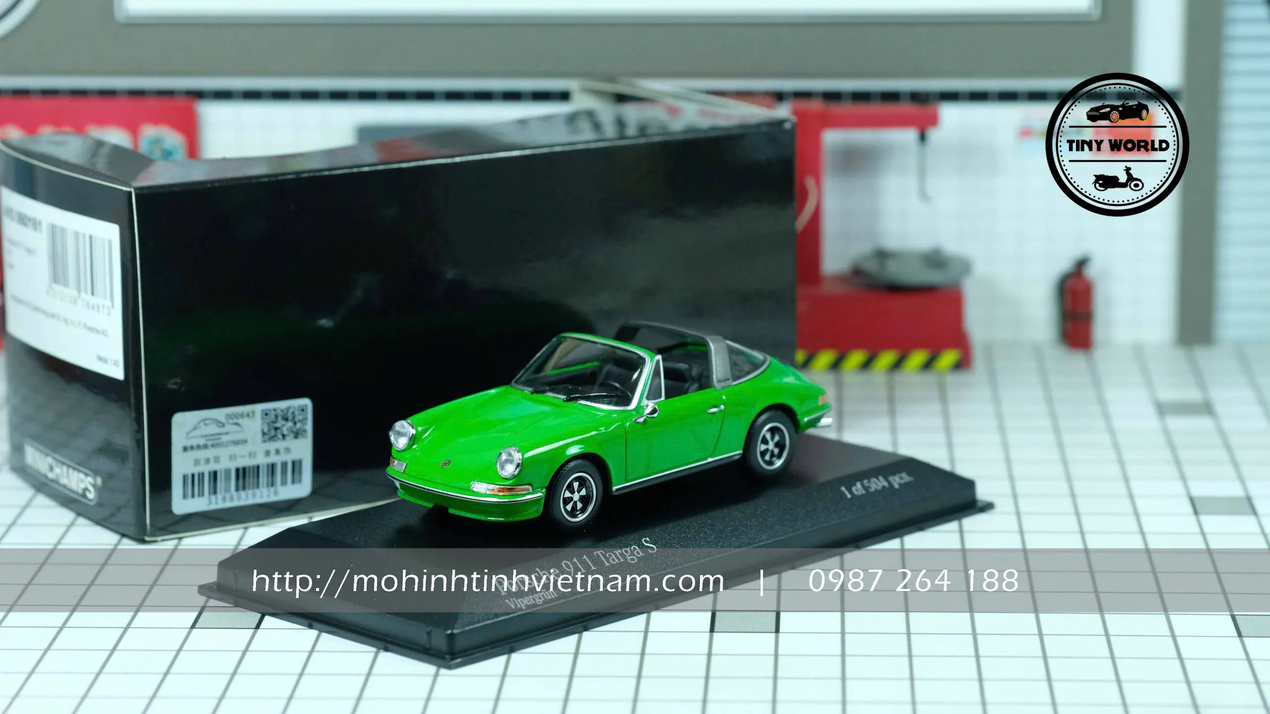 MÔ HÌNH Ô TÔ PORSCHE 911 TARGA S 1972 (XANH) 1:43 MINICHAMPS