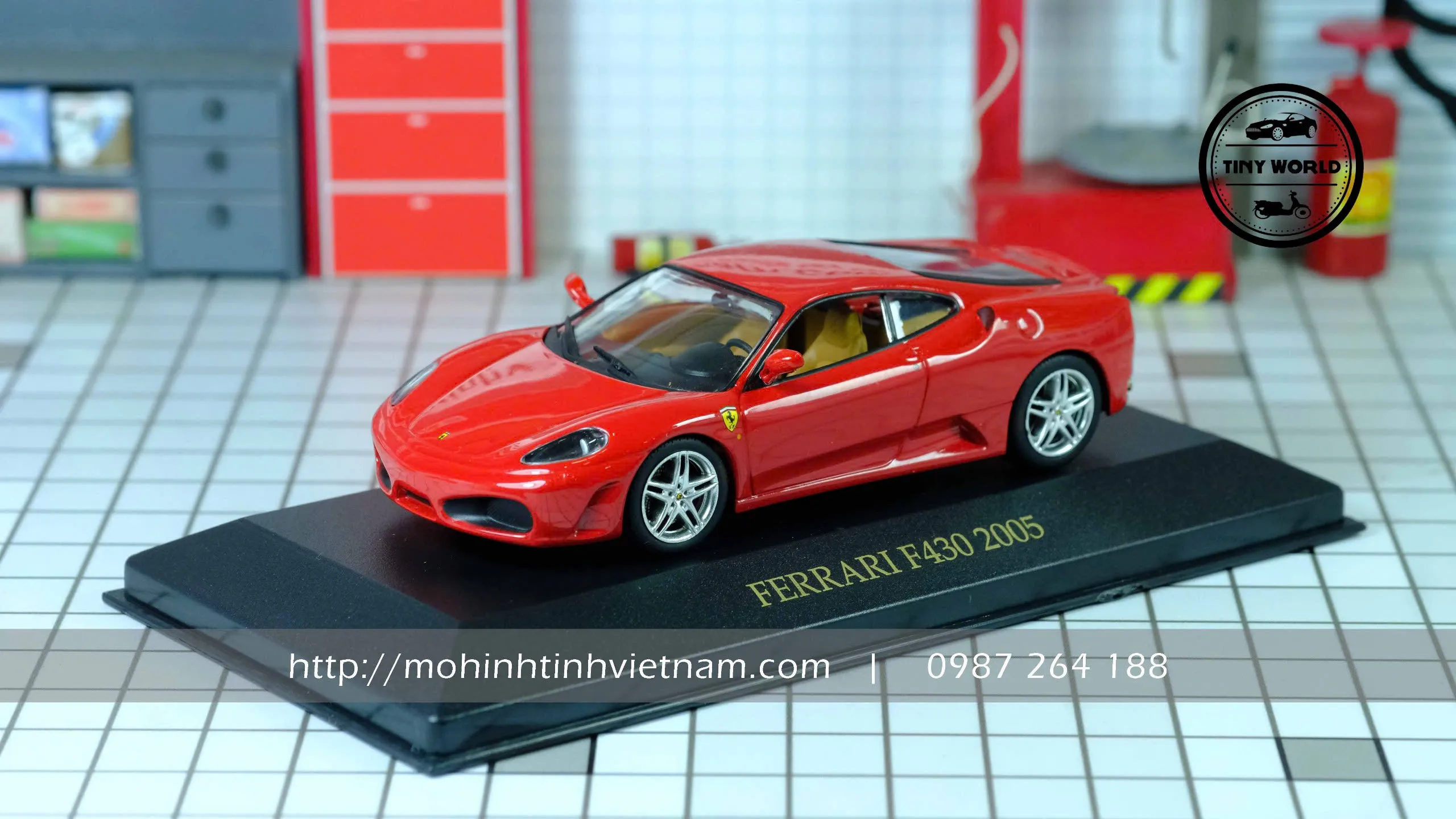 MÔ HÌNH Ô TÔ FERRARI F430 2005 (ĐỎ) 1:43 IXO