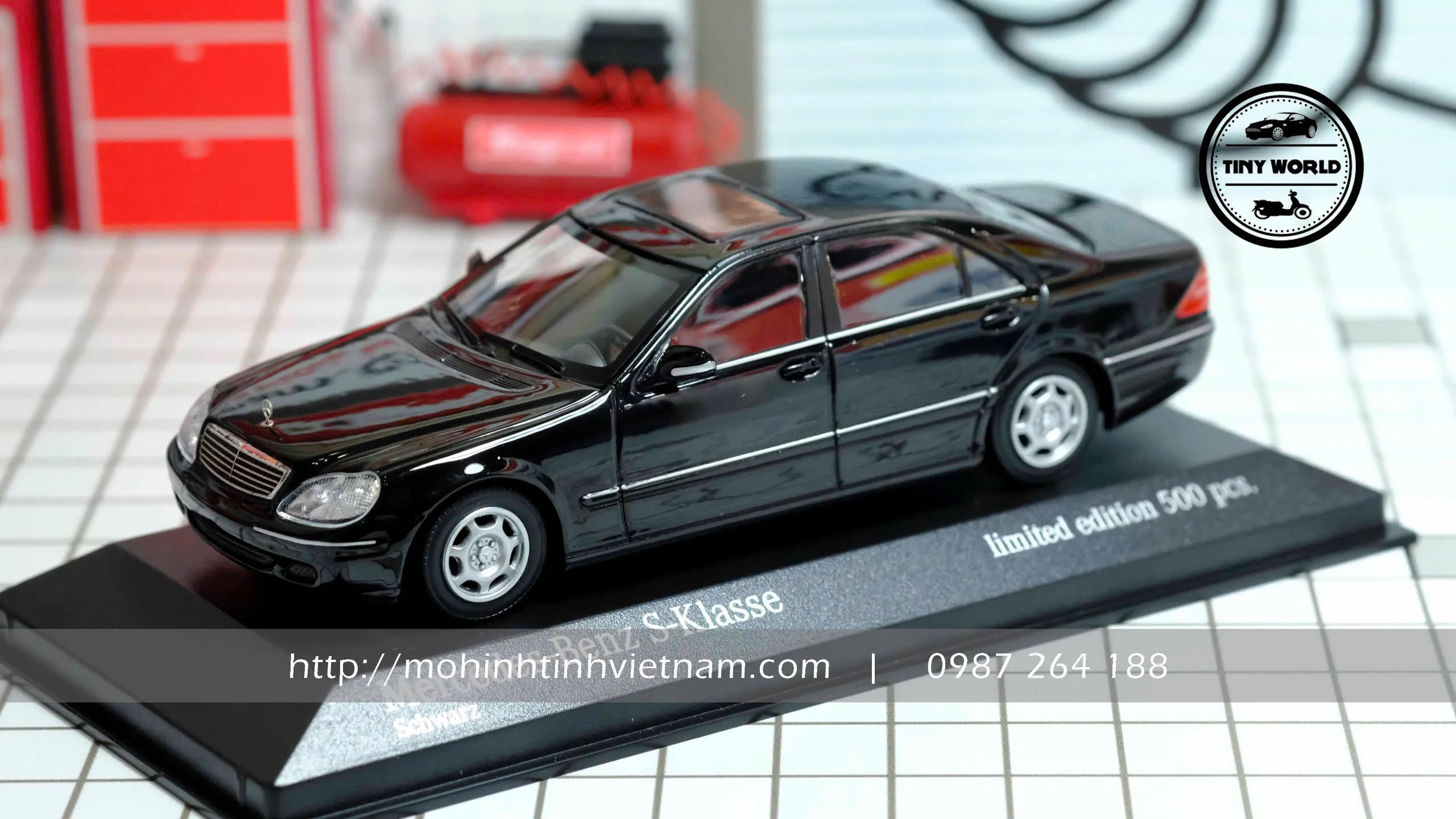 MÔ HÌNH Ô TÔ MERCEDES-BENZ S CLASS W220 1998 (ĐEN) 1:43 MINICHAMPS