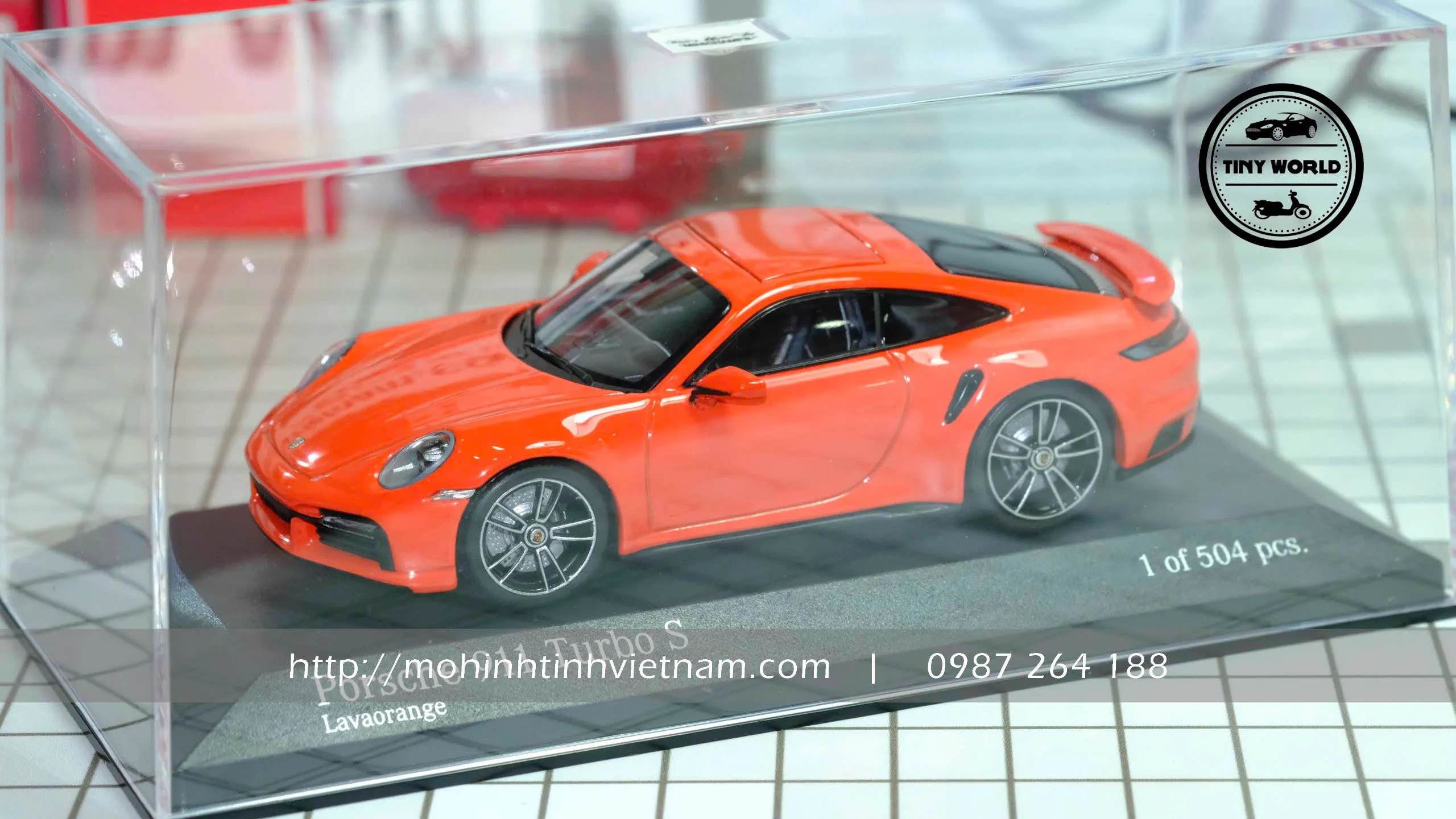 MÔ HÌNH Ô TÔ PORSCHE 911 TURBO S 2016 (ĐỎ) 1:43 MINICHAMPS