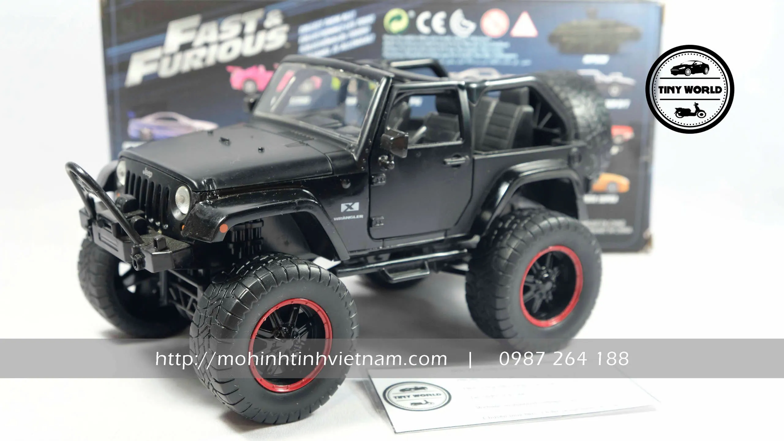MÔ HÌNH Ô TÔ JEEP WRANGLER 1:24 (ĐEN) JADA
