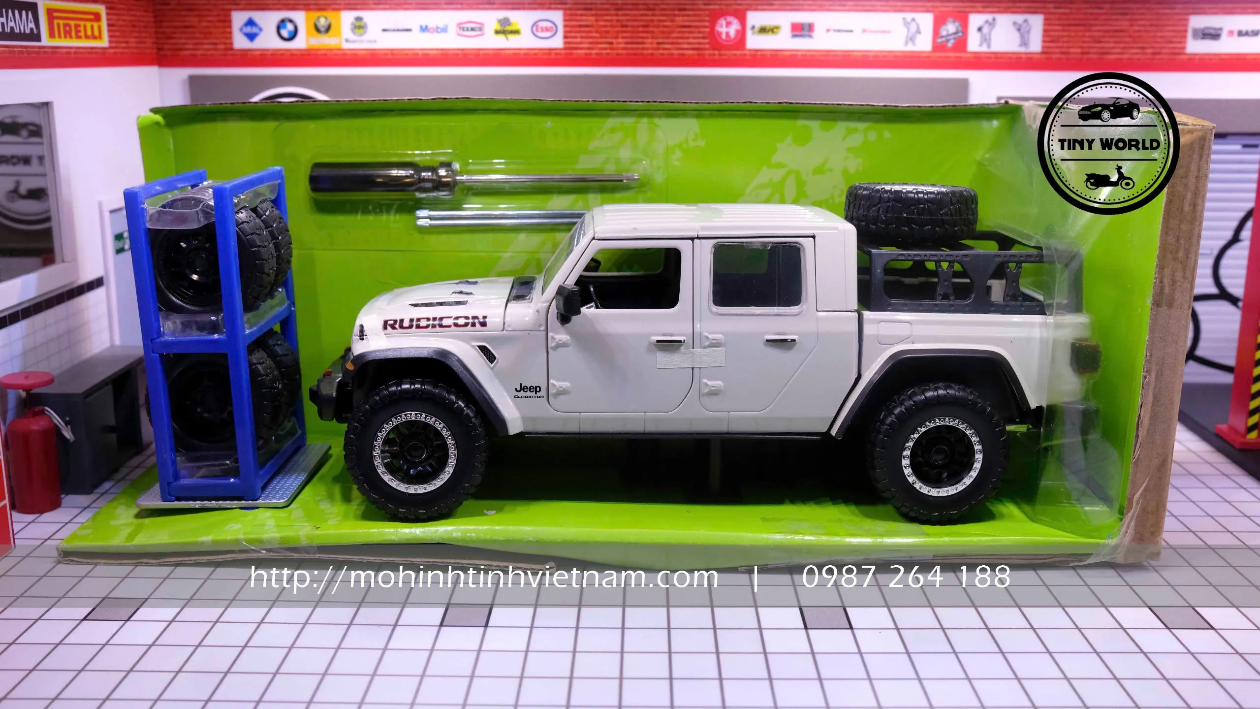 MÔ HÌNH Ô TÔ JEEP GLADIATOR RUBICON 2020 (TRẮNG) 1:24 JADA