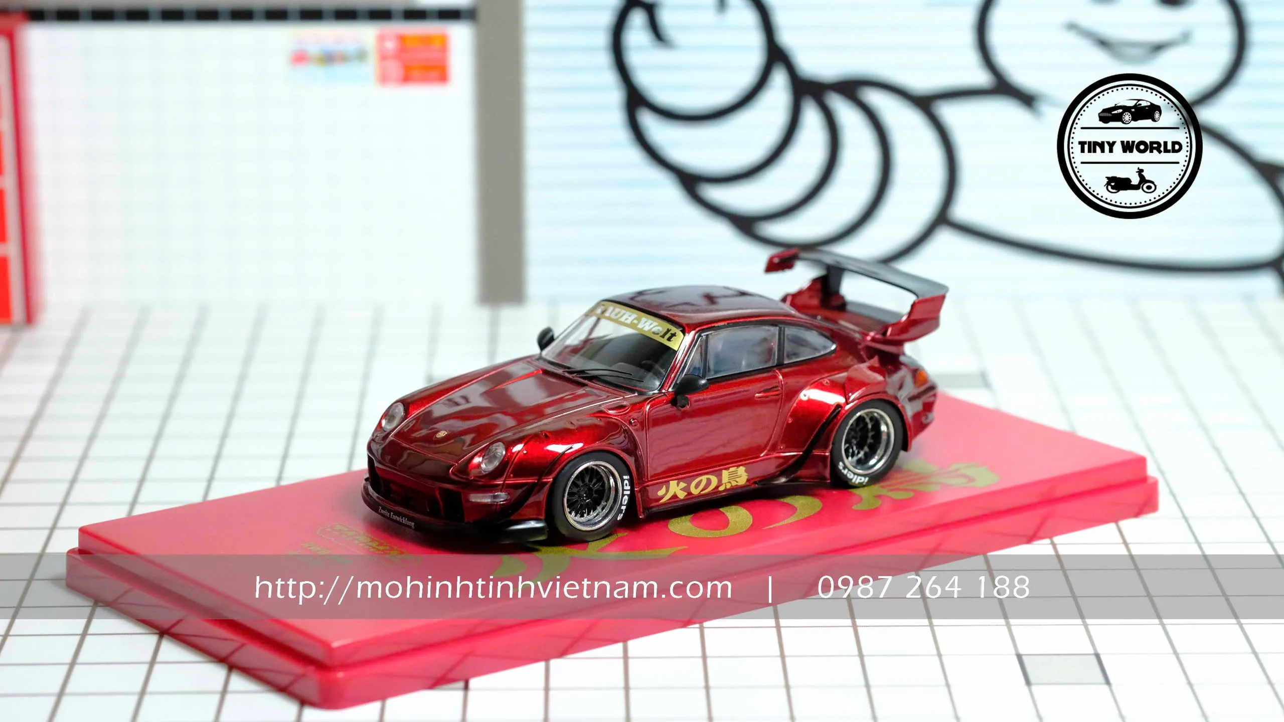 MÔ HÌNH Ô TÔ PORSCHE RWB 993 (ĐỎ) 1:43 TARMAC WORKS