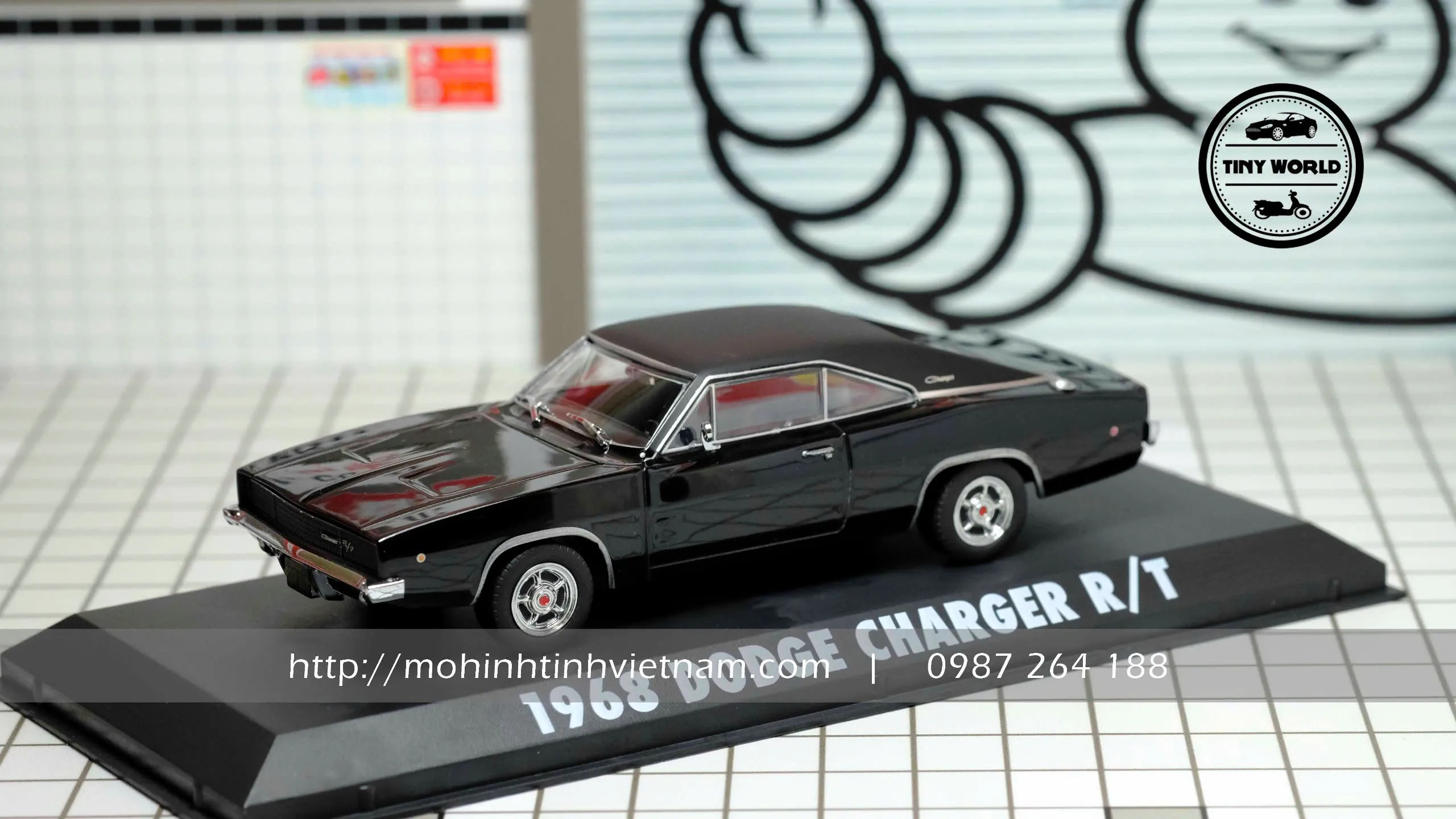 MÔ HÌNH Ô TÔ DODGE CHARGER R/T 1968 (ĐEN) 1:43 GREENLIGHT