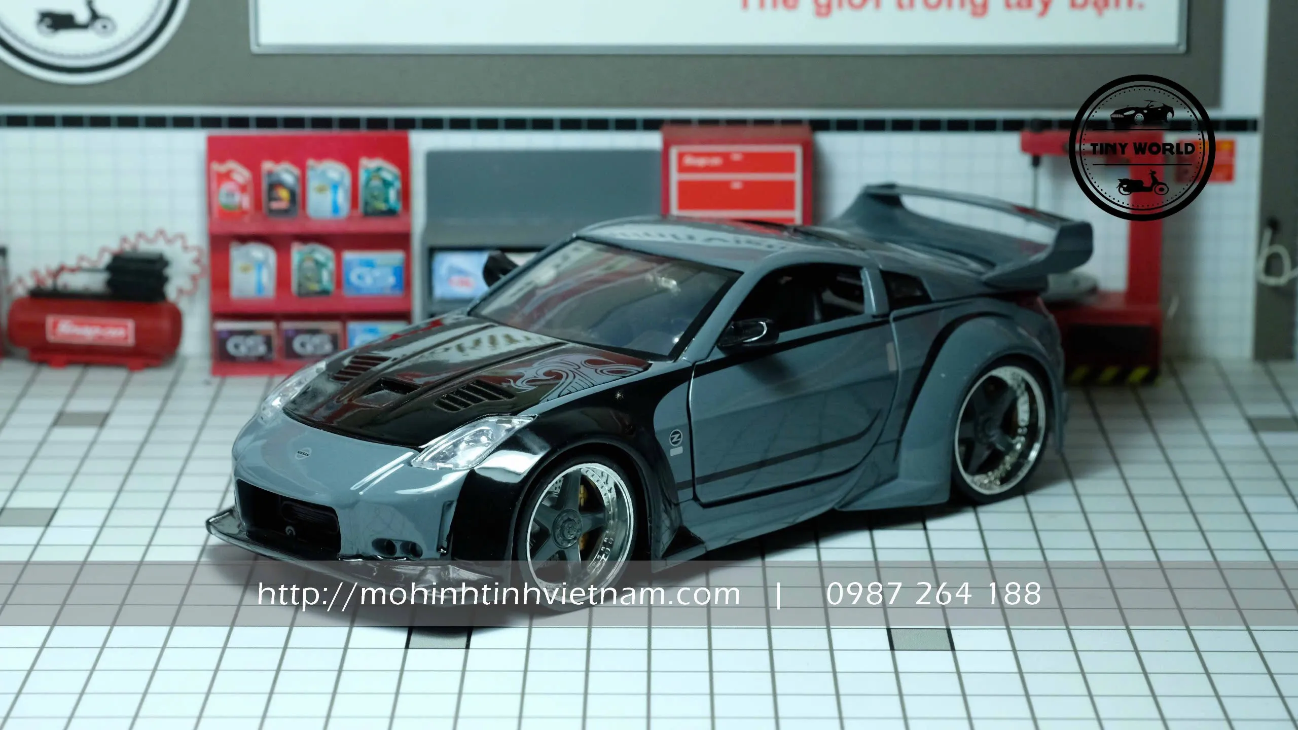 MÔ HÌNH Ô TÔ D.K.'S NISSAN 350Z (ĐEN) 1:24 JADA