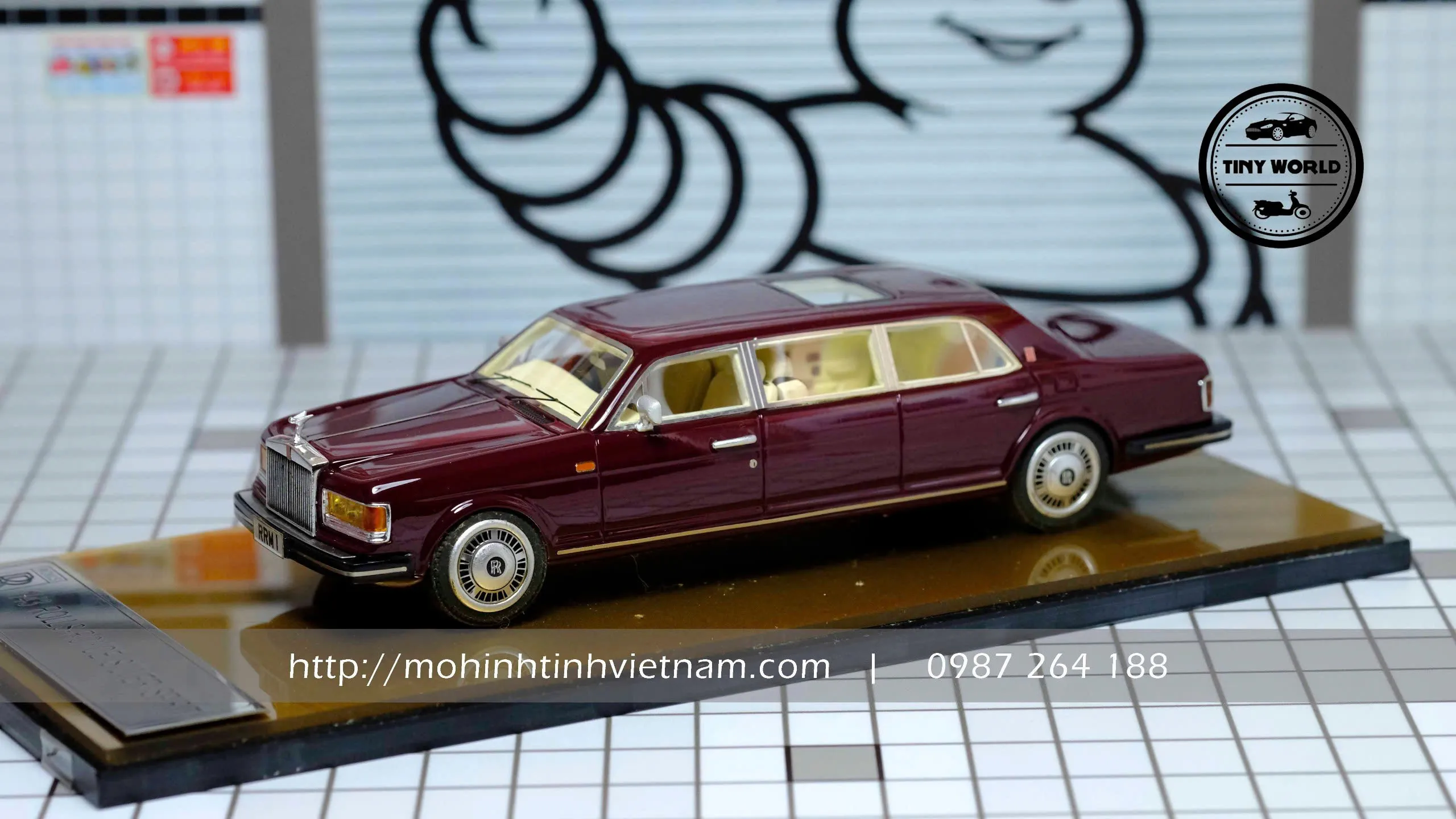 MÔ HÌNH Ô TÔ ROLLS-ROYCE SILVER SPIRIT LIMOUSINE (NÂU) 1:43
