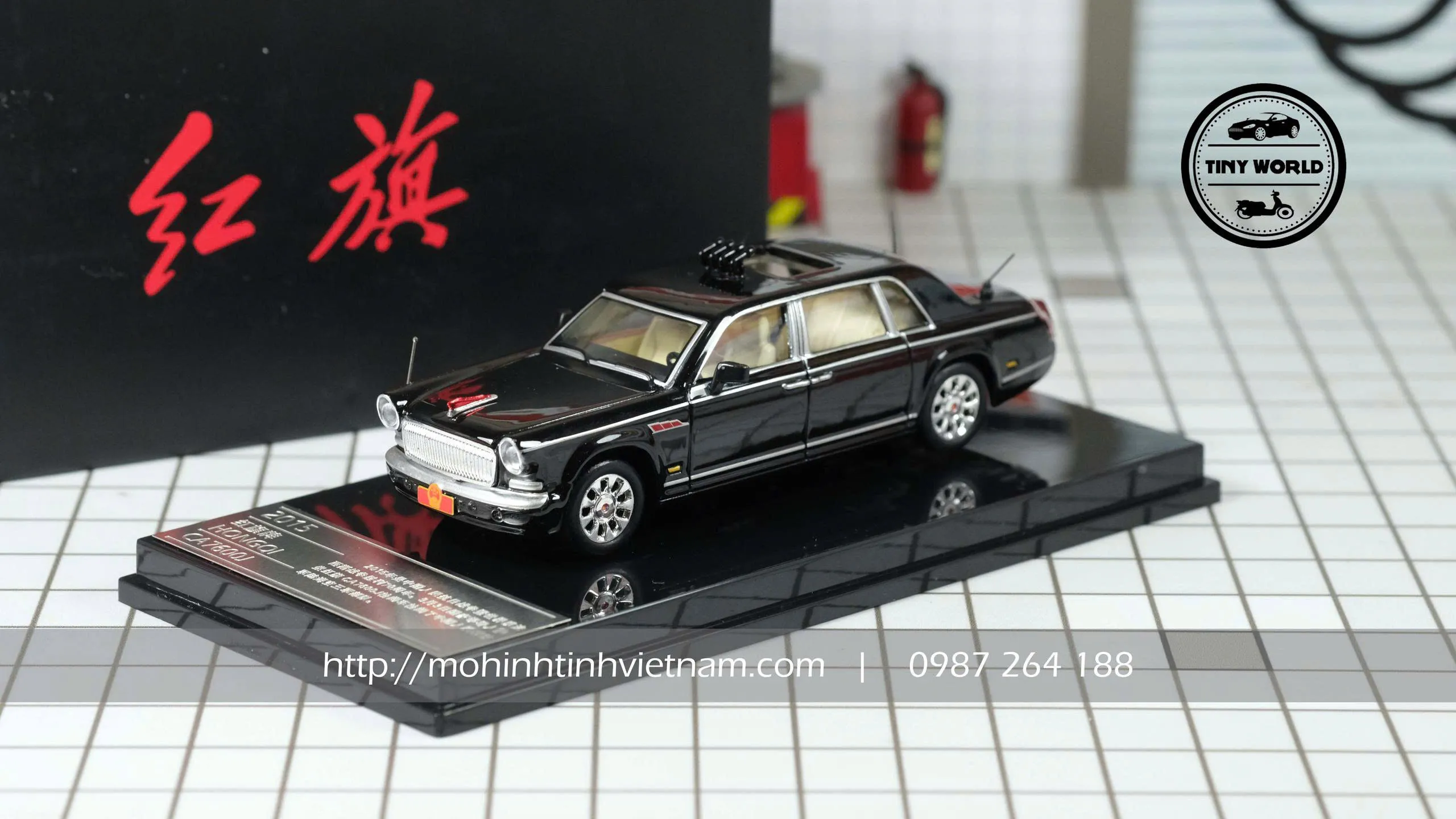 MÔ HÌNH Ô TÔ HONGQI CA7600J (ĐEN) 1:64 XCARTOYS